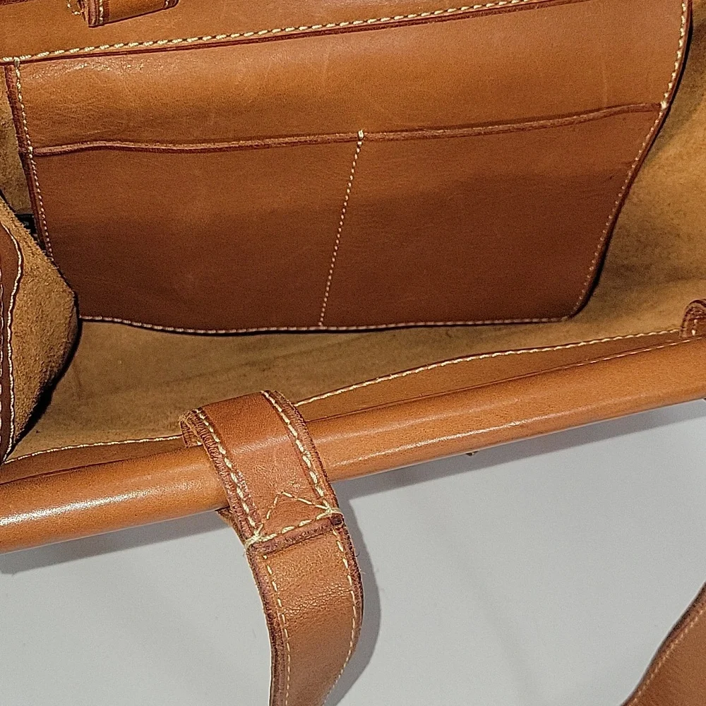 Fossil Chestnut Brown Leather Shoulder Bag Tote